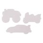 P�rlplattor Fordon 3-pack - Transparenta former