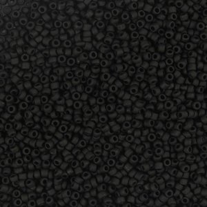 Rocaillepärlor 15/0 1,7 mm Matt Frozen Svart 25 g Rocaillepärlor 15/0 1,7 mm Matt Frozen Svart 25 g