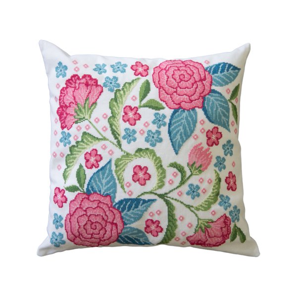 Broderisett blomsterpute 40x40 cm