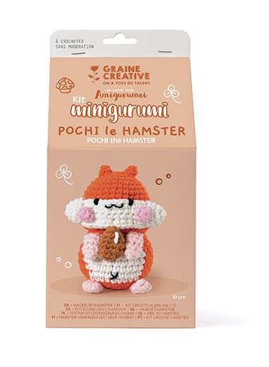 Mini amigurumi-kit för hamster 10 cm Mini amigurumi-kit för hamster 10 cm