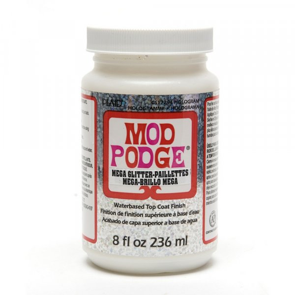 Mod Podge Glitter Pailletter Mega 236 ml - holografisk