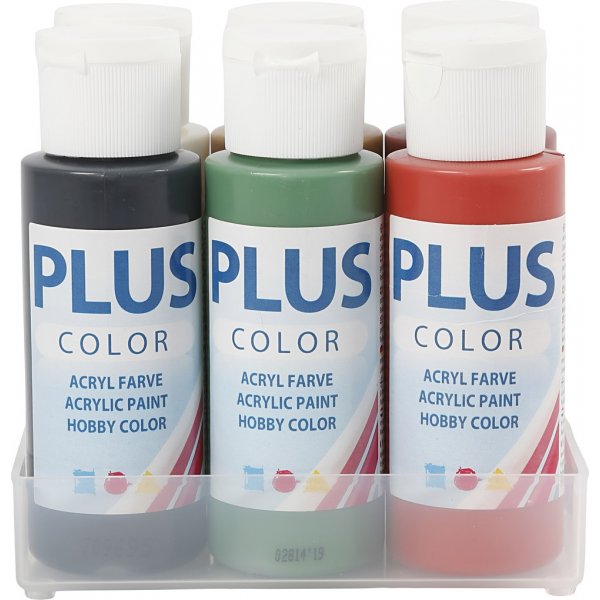 Plus Color Hobbyfärg - julfärger - 6 x 60 ml Plus Color Hobbyfärg - julfärger - 6 x 60 ml