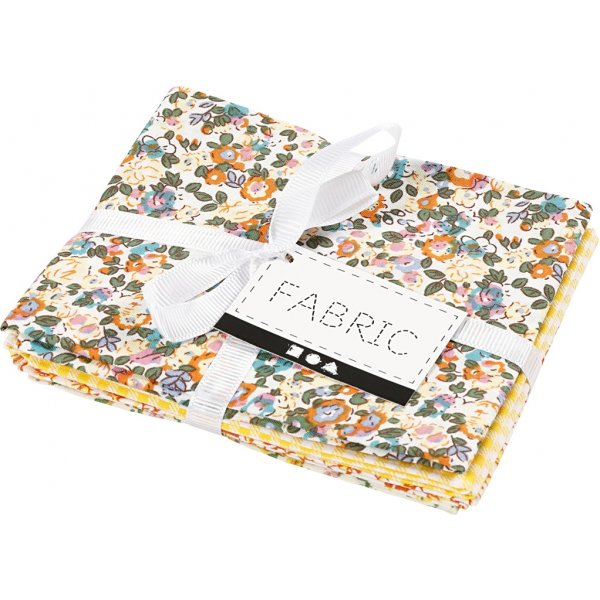 Patchworktyg - gul - 4 st Patchworktyg - gul - 4 st