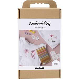 Broderisett T-skjorte Hvit 2-pakning Broderisett T-skjorte Hvit 2-pakning
