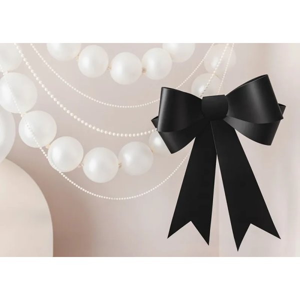Dekorativ rosett DIY 55 x 71 cm - Svart