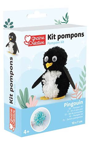 Gör-det-själv-kit för pompom-pingvin Gör-det-själv-kit för pompom-pingvin