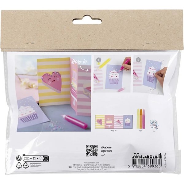 Mini DIY Kit Dekoration, pastellgul, pastelllila, pastellrosa, Kakor Mini DIY Kit Dekoration, pastellgul, pastelllila, pastellrosa, Kakor