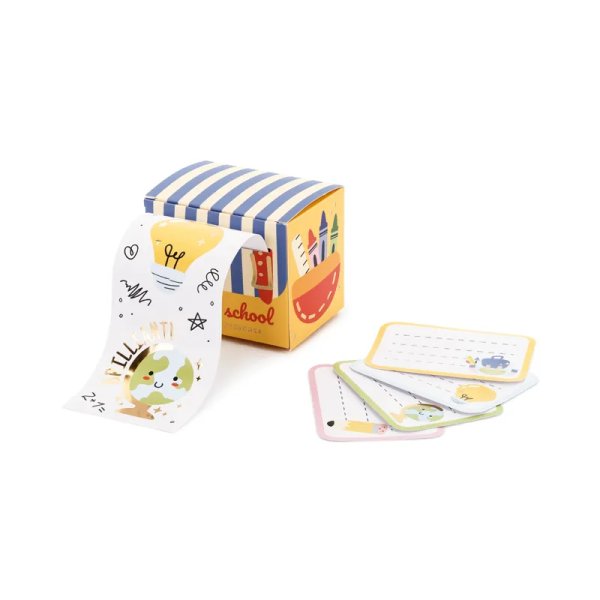 Skolstickers mix - 3 ark och 16 etikettstickers Skolstickers mix - 3 ark och 16 etikettstickers