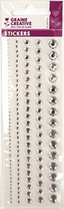Strassremsor självhäftande vita 8 mm, 5-pack Strassremsor självhäftande vita 8 mm, 5-pack
