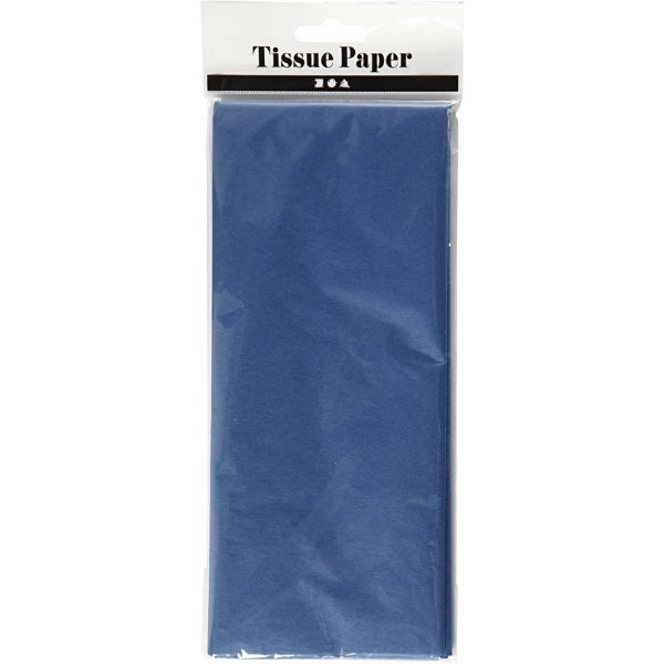 Silkespapper - blå - 50 x 70 cm - 14 g -10 ark Silkespapper - blå - 50 x 70 cm - 14 g -10 ark