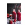 Papirsuger�r med hvide striber 19,5 cm r�de - 10-pak