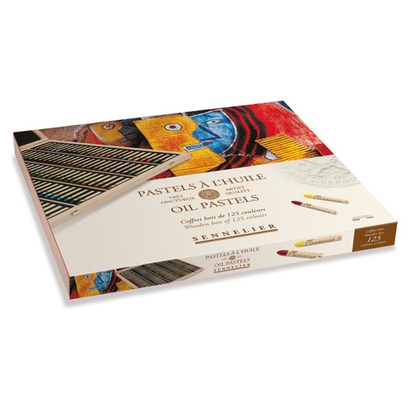 Oljepastell Sennelier 5ml träskrin - 125 färger Oljepastell Sennelier 5ml träskrin - 125 färger