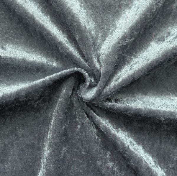 Nervøs Velour Antracit - 145 cm - Fløjlsstof, Stof