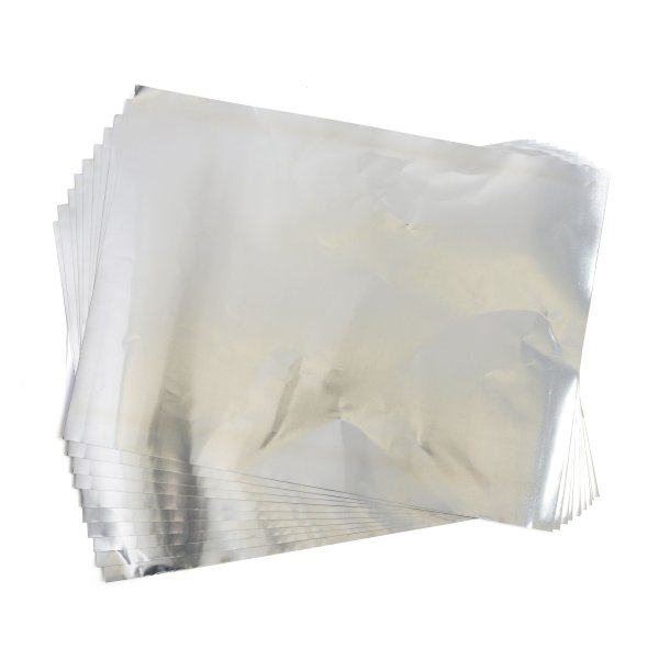 Metallark för embossing silver 40 x 30 cm - 10 st Metallark för embossing silver 40 x 30 cm - 10 st