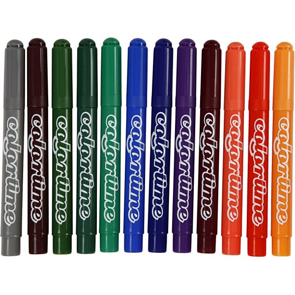 Colortime-pennor - kompletterande färger - 5 mm - 12 st Colortime-pennor - kompletterande färger - 5 mm - 12 st