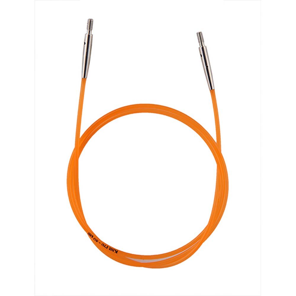 Enkeltkabel KnitPro Orange - 80 cm - Kabelpinde, Strikketilbehør, Strikning, Strikke, hækle, knytte og væve