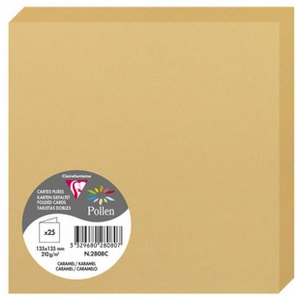 Pollen Dobbelt Kort 135x135 - 25-pak - Karamel