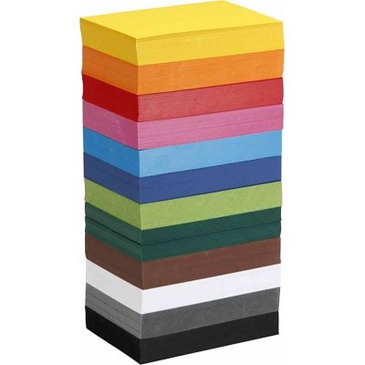 Kreativt karton - blandede farver - A6 - 12x100 stk