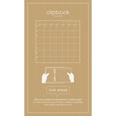 Mnedsplan for Filofax Clipbook Personal - Udateret