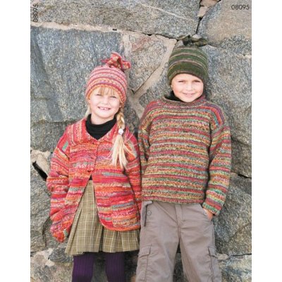 Strikkeopskrift - Sweater, cardigan og hue