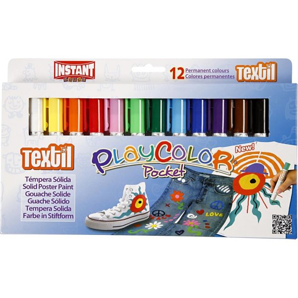 Playcolor Textilfärg - mixade färger - 12 st Playcolor Textilfärg - mixade färger - 12 st