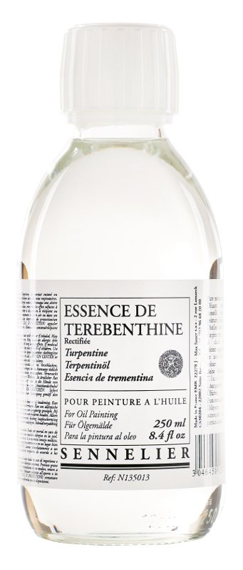 Oliemedium Sennelier 250 ml - Rectified Terpentine Spirits - Medium til oliemaling, Malermedium, Fernis og kunstner medier til kunstmaling
