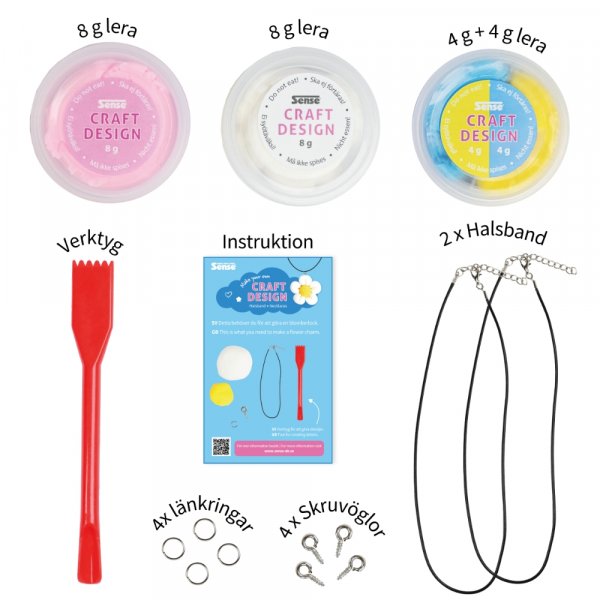 Smyckeskit lera halsband - g�r egna berlocker