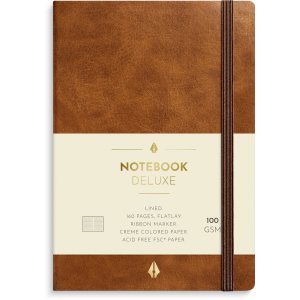 Anteckningsbok Deluxe A6 brun linjerad