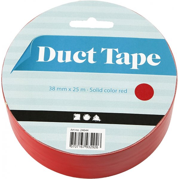 Textiltejp - röd - 25 m Textiltejp - röd - 25 m