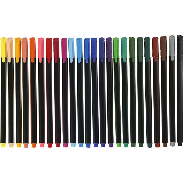 Colortime Fineliner Tusch - mixade färger - 24 st Colortime Fineliner Tusch - mixade färger - 24 st