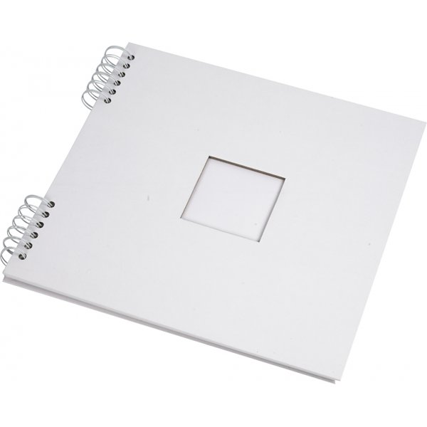 Scrapbok med spiral - vit - 30,5 x 30,5 cm Scrapbok med spiral - vit - 30,5 x 30,5 cm
