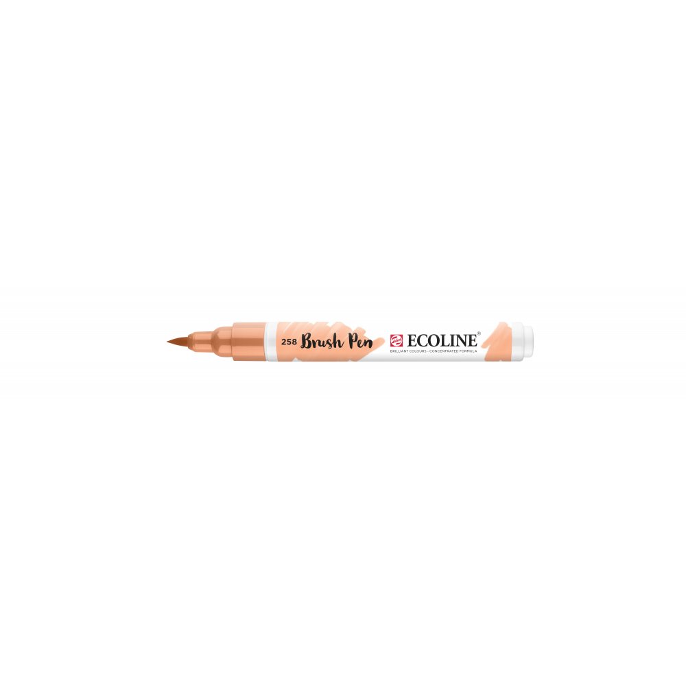Penselpen Ecoline Brush Pen - Apricot (258) - Fiberpenne, Penne, Penne, kridt & tusch