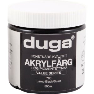 F�rg akryl 500ml svart
