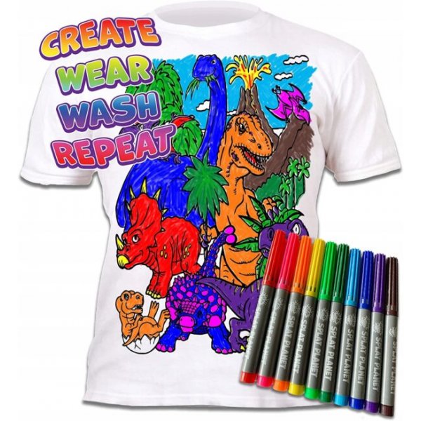 Färglägg din T-shirt - Dinosaurier Färglägg din T-shirt - Dinosaurier