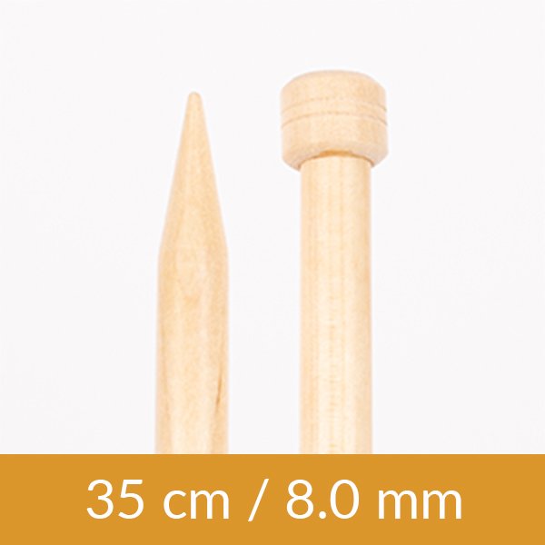 Ändstickor - Björk - 35cm 8.00mm / 13.8in US 11 - Ändstickor, Stickor, Stickning, Sticka & virka