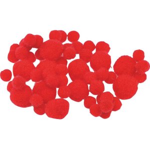 Pomponer r�da 8�20 mm, 100-pack