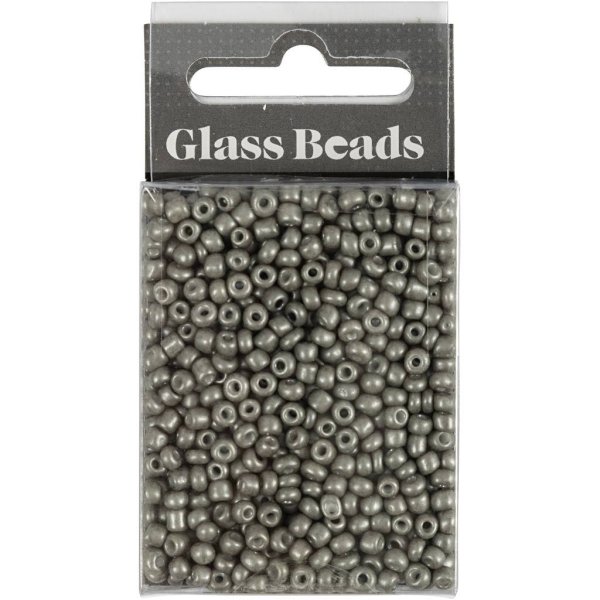 Rocaillepärlor 3 mm Grå 25 g Rocaillepärlor 3 mm Grå 25 g