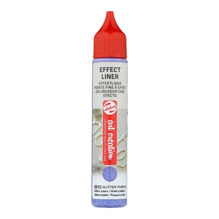Konturfarve 28 ml - Glitter Purple - Glasfarver, Hobbyfarve