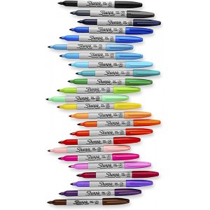 Fiberpennset Sharpie - 80's Glam Permanent Markers - 24-pack osoretade frger