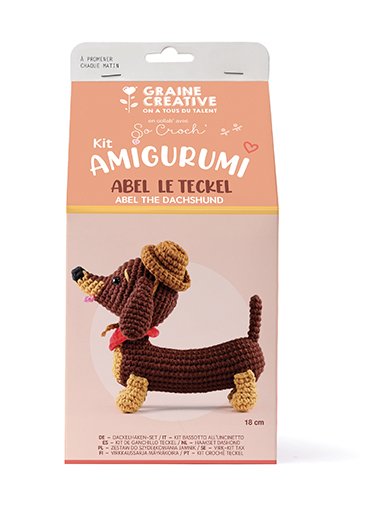 Amigurumi-kit för tax, 18 cm Amigurumi-kit för tax, 18 cm
