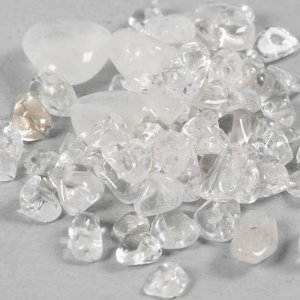 Kristallp�rlor klar kvarts transparenta f�rger 7-12 mm - 63 st.