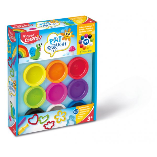 Lerset - Maped Pat�Dough - 9 burkar + 12 accessoarer (3+ �r)