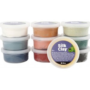 Silk Clay - kjedelige farger - 10 x 40 g