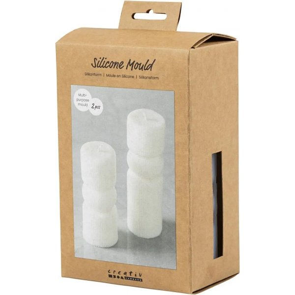 Silikonform - Räfflad cylinder med båge Silikonform - Räfflad cylinder med båge