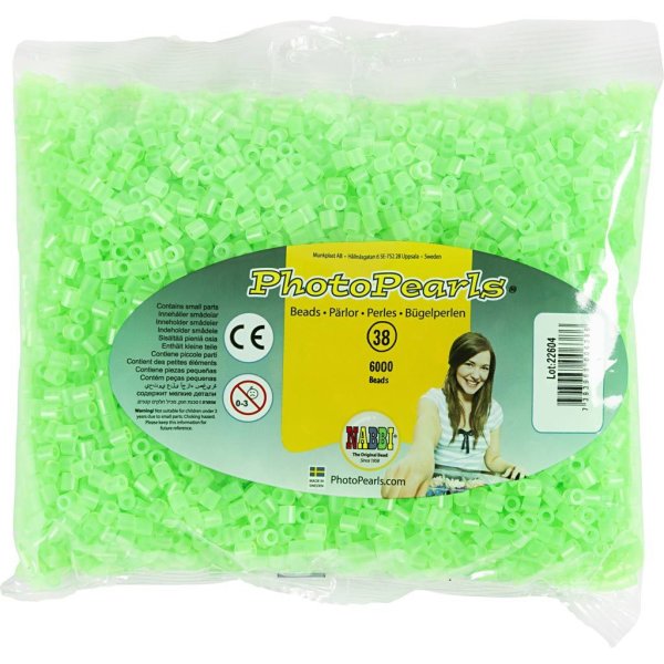 Photo Pearls medium 5x5 mm Neongr�n 6000 st
