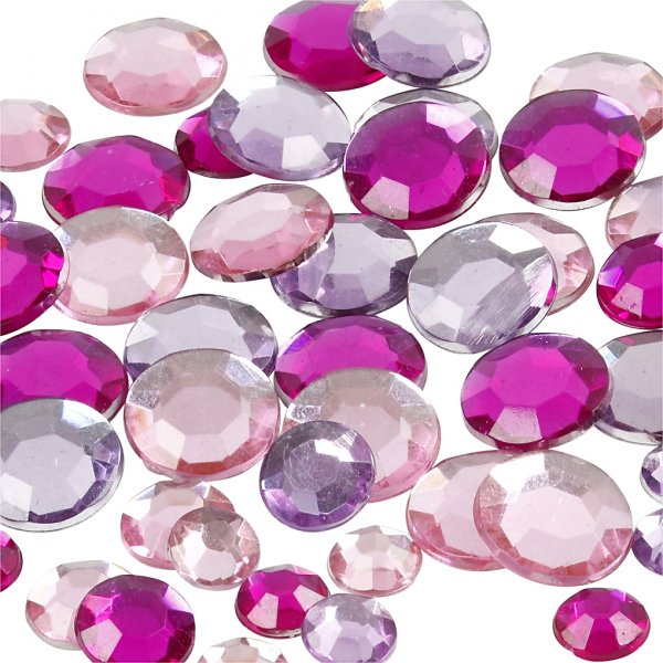 Rhinestones - lila - Runda - 6+9+12 mm - 360 st Rhinestones - lila - Runda - 6+9+12 mm - 360 st