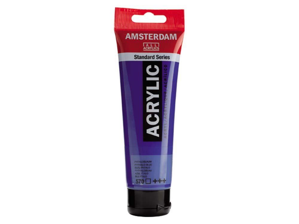 Amsterdam Akrylmaling 120 ml - Phthalo Blue - Akrylfarver, Kunstnerfarver