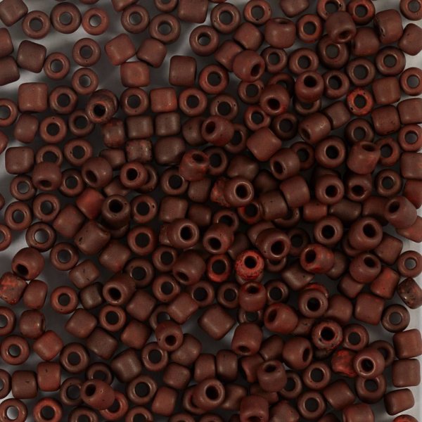 Rocaillep�rlor matt frozen Mocca 3 mm 25 g