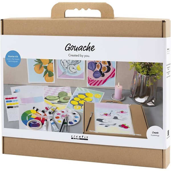 Startsæt Gouache-maling blandede farver Startsæt Gouache-maling blandede farver