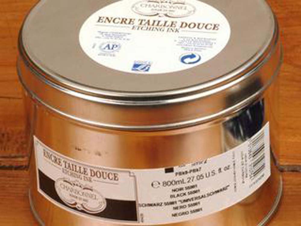 Blæk Intaglio Charbonnel Ink 800 ml - Soft Black - Farve & medium til grafisk tryk, Print & printfarve